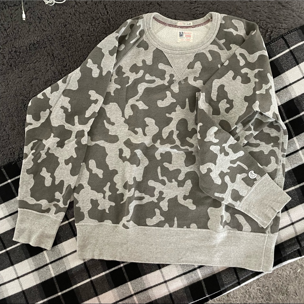 Mens Champion By Todd Snyder CAMOUFLAGE Sweat Shirt Champion By Todd Snyder